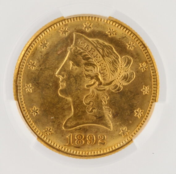 1892-O CAC MS62 Liberty Head Gold Eagle $10 - Image 2
