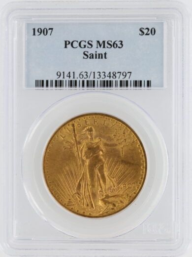 1907 Double Eagle PCGS MS63 $20