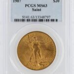 1907 Double Eagle PCGS MS63 $20