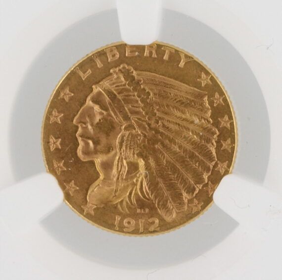 1912 Quarter Eagle NGC MS61 $2.50 Indian Head - Image 2