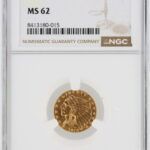 1912 Quarter Eagle NGC MS62 $2.50 Indian Head