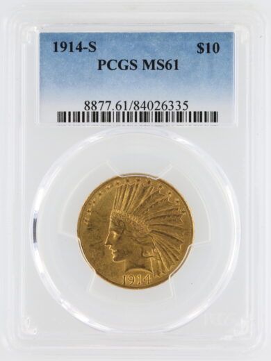 1914-S Gold Eagle PCGS MS61 $10 Indian Head