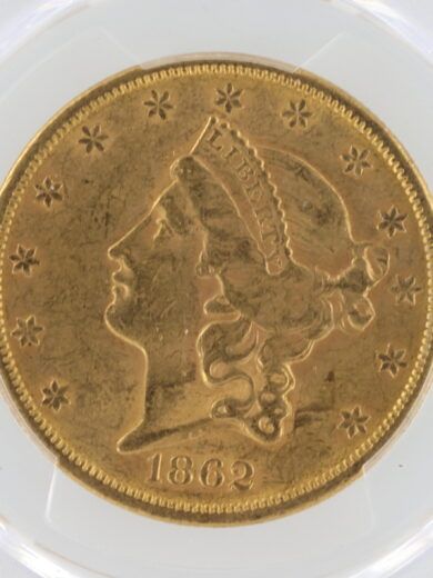 1862-S PCGS MS61 $20 4698 obv-zm